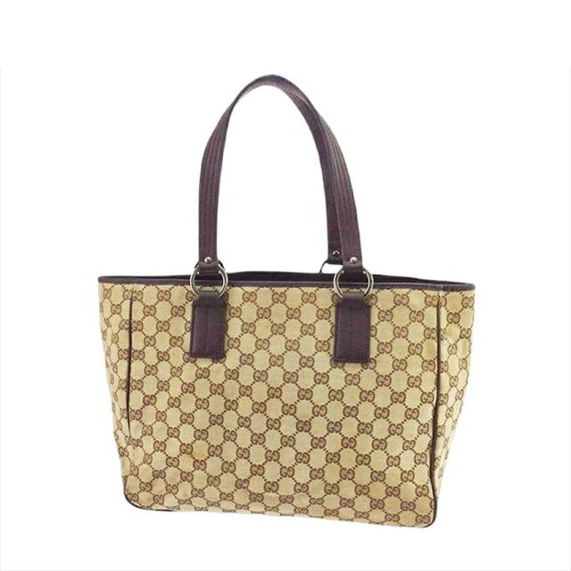 【X'masセール★30%OFF】グッチ GUCCI トートバッグGG柄 GG柄 ベージュ×ブラウン レディース 中古