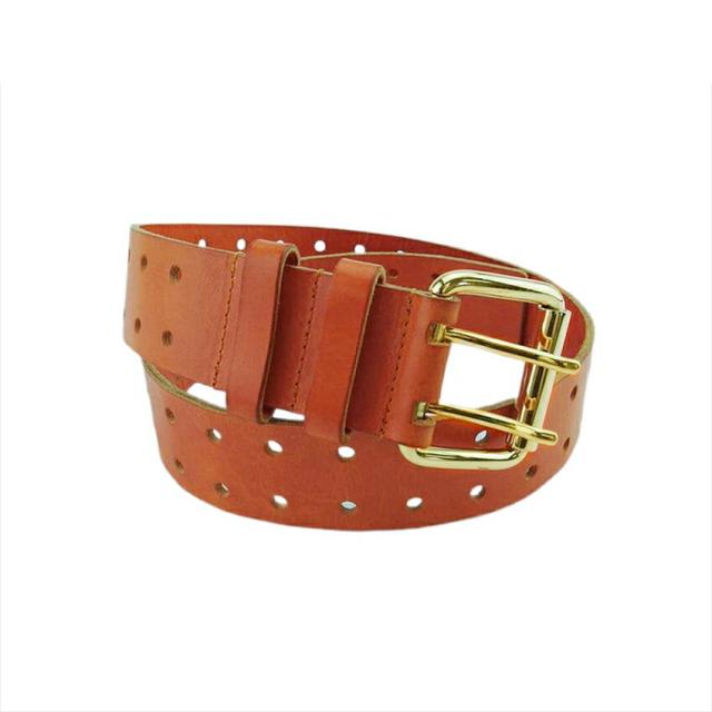 【BIGお買い物ラリー★30%OFFセール中】セリーヌ CELINE ベルト オレンジ×ゴールド レディース 中古