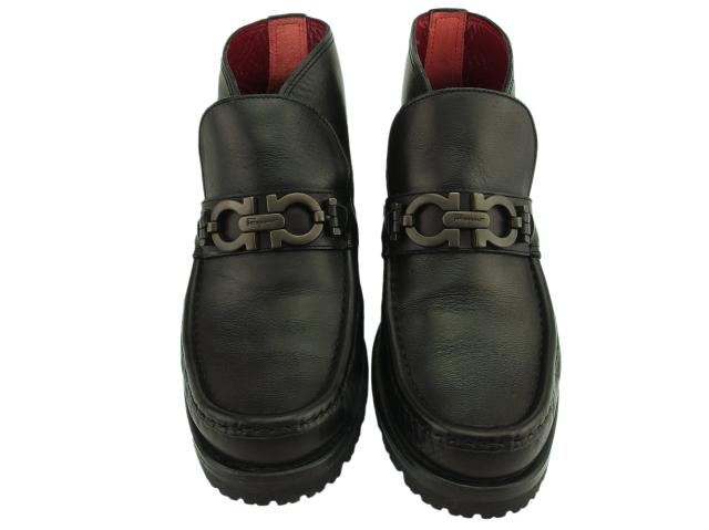 【30％OFF★週末タイムセール】サルヴァトーレフェラガモ Salvatore Ferragamo ブーツ ブラック レディース 中古_1