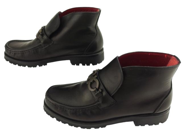 【30％OFF★週末タイムセール】サルヴァトーレフェラガモ Salvatore Ferragamo ブーツ ブラック レディース 中古_4