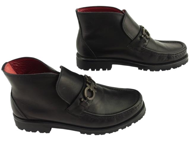 【30％OFF★週末タイムセール】サルヴァトーレフェラガモ Salvatore Ferragamo ブーツ ブラック レディース 中古_5