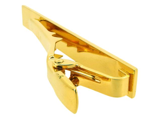 【30％OFF★週末タイムセール】ダンヒル Dunhill タイピンｄマーク ワニロ式 シルバー　ゴールド レディース 中古_2