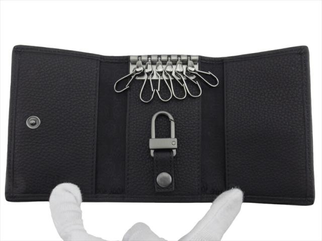 【BIGお買い物ラリー★30%OFFセール中】ダンヒル Dunhill キーケースウィンザー ブラック グレー 灰色 レディース 中古 ダンヒル Dunhill キーケース ウィンザー ブラック グレー 灰色