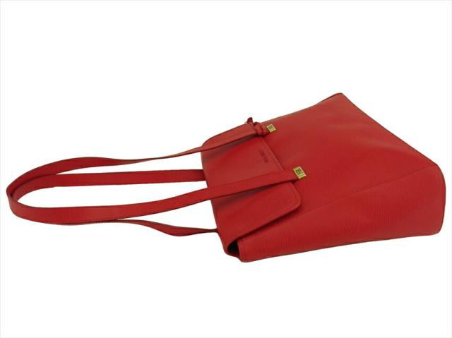 ニナリッチ NINA RICCI トートバッグロゴ レッド ゴールド レディース 中古_2