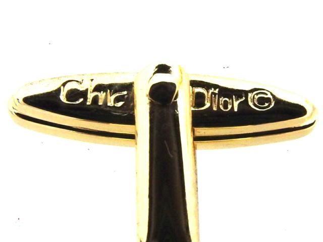 【週末タイムセール】ディオール Dior カフスCDマーク スウィヴル式 ゴールド レディース 中古_9