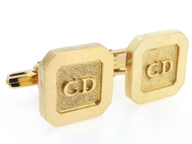 【週末タイムセール】ディオール Dior カフスCDマーク スウィヴル式 ゴールド レディース 中古_2