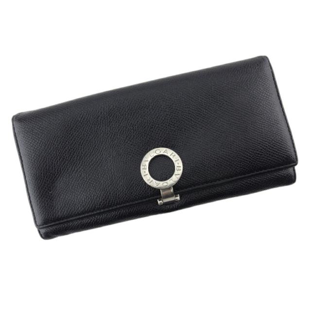 【BIGお買い物ラリー★30%OFFセール中】ブルガリ BVLGARI 長財布ブルガリブルガリ ブラック シルバー レディース 中古