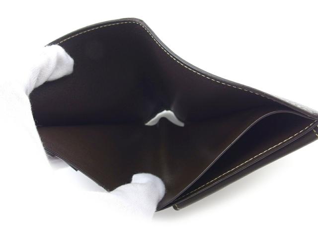 カルティエ CARTIER 二つ折り財布2Cモチーフプレート ブラウン シルバー レディース 中古_4