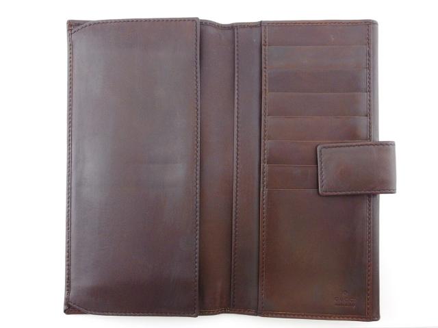 グッチ GUCCI 長財布インターロッキングG ダブルG ブラウン ゴールド