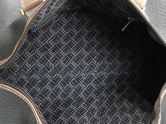 【30％OFF★週末タイムSALE】ダンヒル Dunhill ボストンバッグヘリンボーン グレー 灰色 ブラウン ゴールド レディース 中古_6