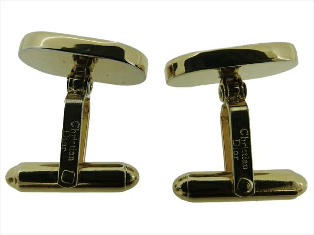 【月末タイムセール】ディオール Dior カフス2アイテムセット ロゴ入り スウィヴル式 クリップ式 ゴールド シルバー レディース 中古_7
