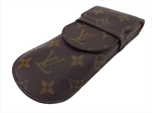 ルイ・ヴィトン LOUIS VUITTON メガネケースモノグラム エテュイリュネットラバ ブラウン ベージュ レディース 中古_2