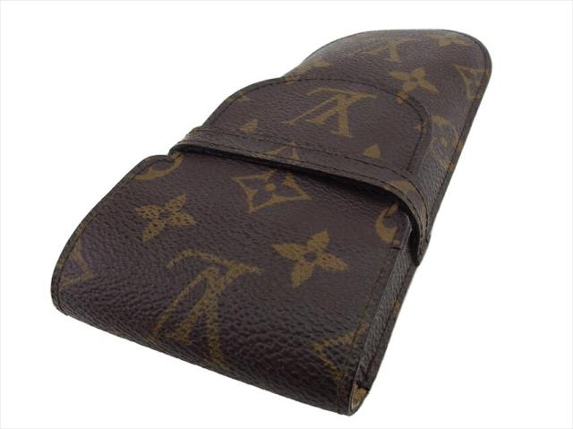 ルイ・ヴィトン LOUIS VUITTON メガネケースモノグラム エテュイリュネットラバ ブラウン ベージュ レディース 中古_3