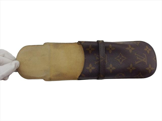 ルイ・ヴィトン LOUIS VUITTON メガネケースモノグラム エテュイリュネットラバ ブラウン ベージュ レディース 中古_4