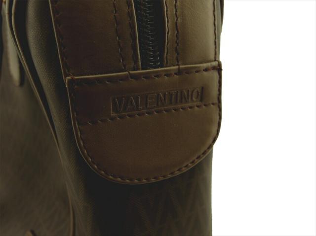 マリオ・ヴァレンティノ MARIO VALENTINO ボストンバッグVマーク ブラウン ゴールド シルバー レディース 中古_8