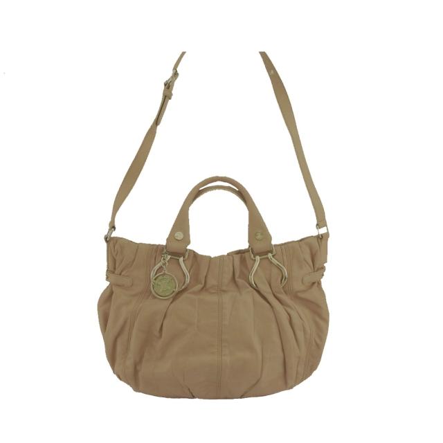 【X'masセール★30%OFF】セリーヌ CELINE ショルダーバッグピロースモール ピンク　ベージュ ゴールド レディース 中古