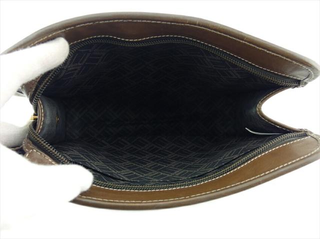 【30％OFF★土日ひと休み大売り出し】ダン吸血鬼 Dunhill クラッチバッグヘリンボーン 黒いこと 赤銅色 ゴールド レディース 中古
