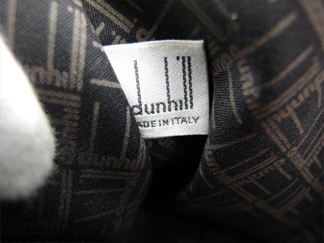 【30％OFF★土日ひと休み大売り出し】ダン吸血鬼 Dunhill クラッチバッグヘリンボーン 黒いこと 赤銅色 ゴールド レディース 中古