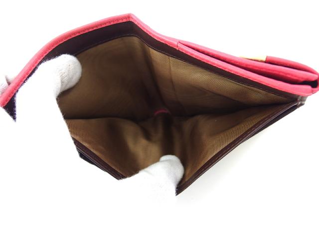 サルヴァトーレフェラガモ Salvatore Ferragamo 二つ折り財布 ピンク レディース 中古_4