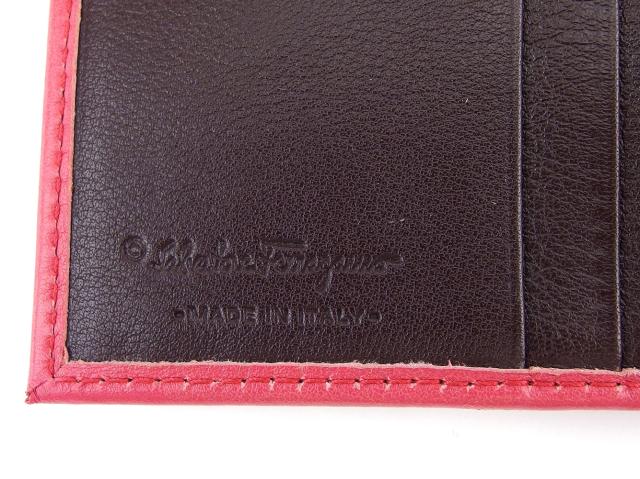 サルヴァトーレフェラガモ Salvatore Ferragamo 二つ折り財布 ピンク レディース 中古_8