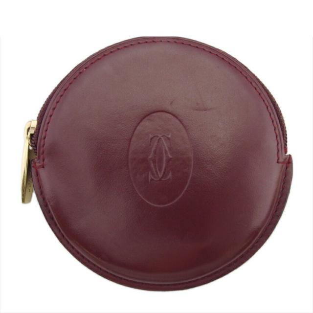 【BIGお買い物ラリー★30%OFFセール中】カルティエ CARTIER ケース ゴールド×ボルドー レディース 中古