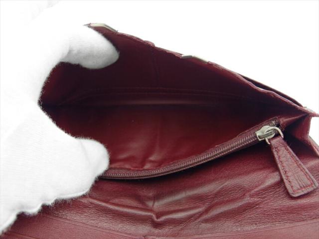 【BIGお買い物ラリー★30%OFFセール中】カルティエ CARTIER 長財布カボション ブラック シルバー ボルドー レディース 中古 BIGお買い物ラリー☆30%OFFセール中】カルティエ CARTIER 長財布