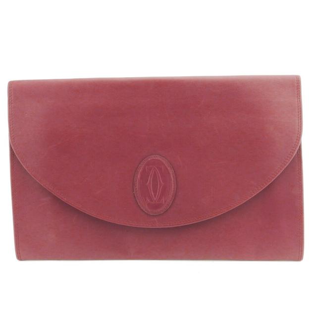 【X'masセール★30%OFF】カルティエ CARTIER クラッチバッグマストライン ボルドー レディース 中古