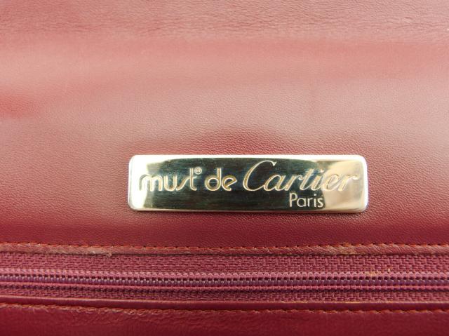 【30％OFF★土日ひと休み大売り出し】カルティエ CARTIER クラッチバッグマストライン ボルドーワイン レディース 中古
