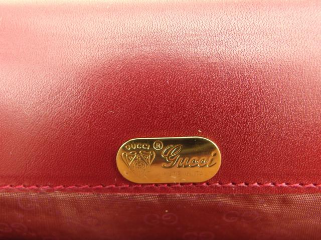 【週末セール★30％OFF】グッチ GUCCI クラッチバッグダブルG オールドグッチ レッド ゴールド シルバー レディース 中古_10