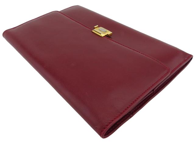 【週末セール★30％OFF】グッチ GUCCI クラッチバッグダブルG オールドグッチ レッド ゴールド シルバー レディース 中古_2