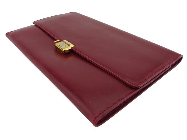 【週末セール★30％OFF】グッチ GUCCI クラッチバッグダブルG オールドグッチ レッド ゴールド シルバー レディース 中古_3