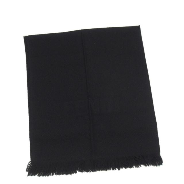 【BIGお買い物ラリー★30%OFFセール中】フェンディ FENDI マフラーロゴ ブラック レディース 中古