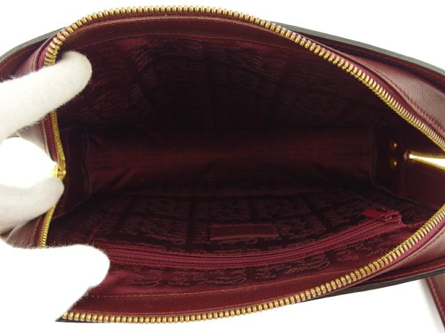 【30％OFF★土日ひと休み大売り出し】カルティエ CARTIER クラッチバッグマストライン ボルドーワイン ゴールド レディース 中古