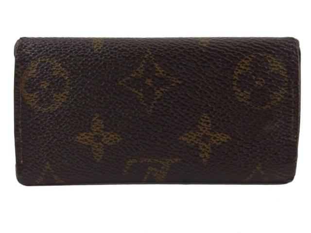【30％OFF★週末タイムセール】ルイ・ヴィトン LOUIS VUITTON キーケースモノグラム ミュルティクレ4 ブラウン ベージュ ゴールド レディース 中古_1