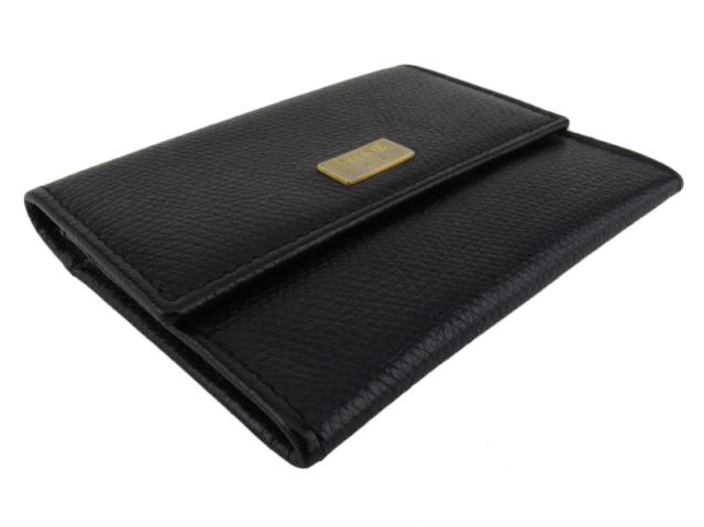 フェンディ FENDI 三つ折り財布FFプレート ブラック ゴールド レディース 中古_3