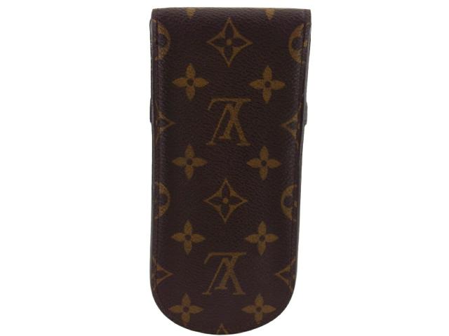 【30％OFF★週末タイムセール】ルイ・ヴィトン LOUIS VUITTON メガネケースモノグラム エテュイリュネットラバ ブラウン ベージュ レディース 中古_1