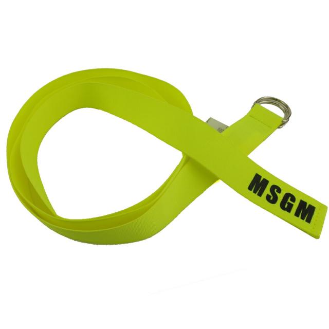 【BIGお買い物ラリー★30%OFFセール中】ベルトロゴ イエロー シルバー ブラック レディース 中古