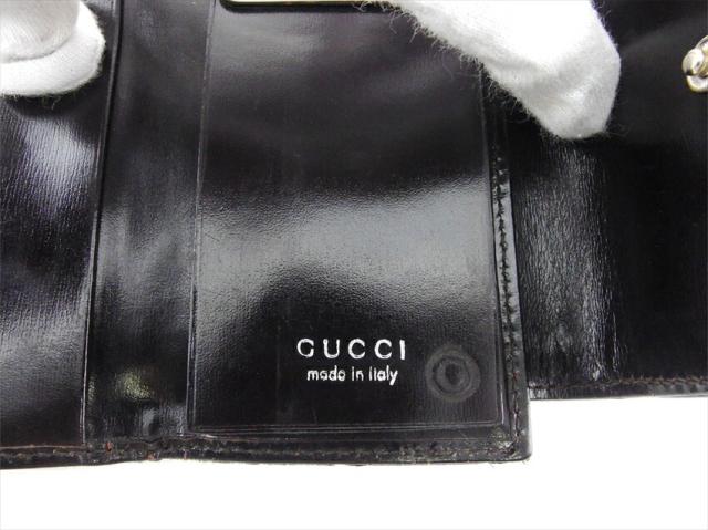 グッチ GUCCI キーケースGGキャンバス ブラウン ブラック シルバー レディース 中古_9