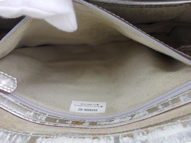 【30％OFF★週末タイムSALE】アニヤ・ハインドマーチ Anya Hindmarch ショルダーバッグリボンマーク ベージュ ゴールド レディース 中古_7