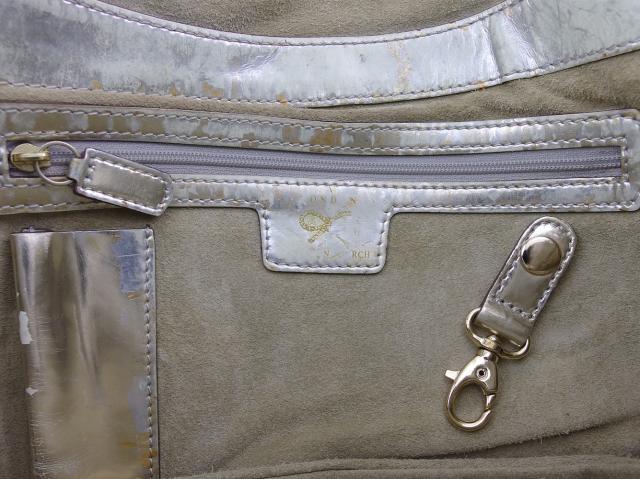 【30％OFF★週末タイムSALE】アニヤ・ハインドマーチ Anya Hindmarch ショルダーバッグリボンマーク ベージュ ゴールド レディース 中古_8