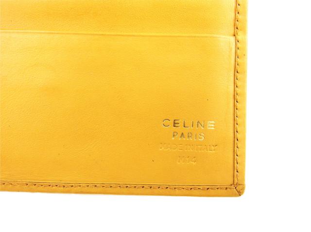 セリーヌ CELINE 二つ折り財布マカダム ベージュ ブラウン レディース 中古_8