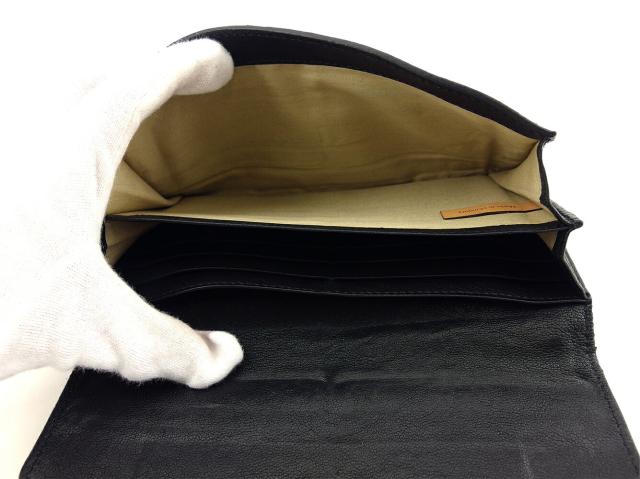 【30％OFF★週末タイムセール】クロエ Chloe 長財布エルシー ブラック ゴールド レディース 中古_5
