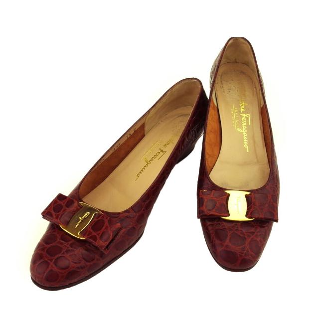 Salvatore Ferragamoサルヴァトーレフェラガモ☆ヴァラリボン7C