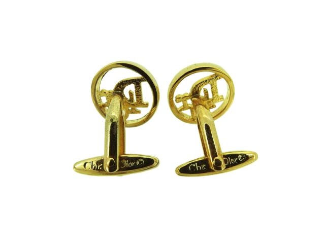 ディオール Dior カフスロゴ スウィヴル式 ゴールド レディース 中古_6