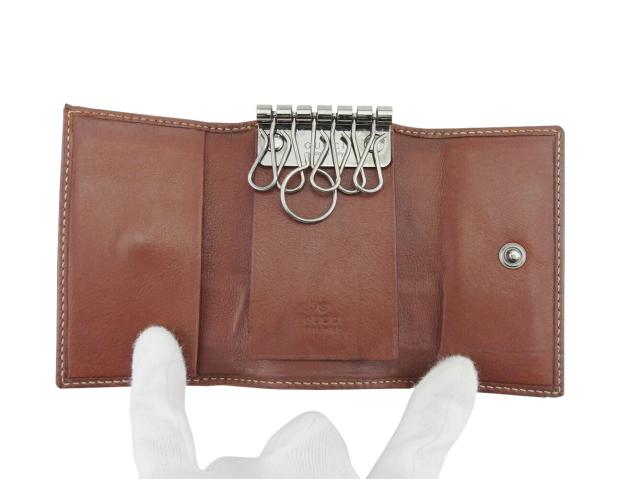 グッチ GUCCI キーケースGGプラス シェリーライン ホワイト 白