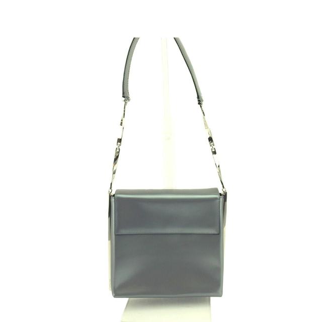 【X'masセール★30%OFF】サルヴァトーレフェラガモ Salvatore Ferragamo ショルダーバッグスクエア シルバー グレー 灰色 レディース 中古