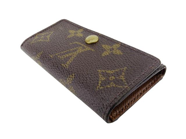 ルイ・ヴィトン LOUIS VUITTON キーケースモノグラム ミュルティクレ4 ブラウン ベージュ ゴールド レディース 中古_2