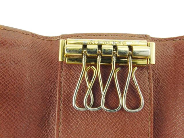 ルイ・ヴィトン LOUIS VUITTON キーケースモノグラム ミュルティクレ4 ブラウン ベージュ ゴールド レディース 中古_5