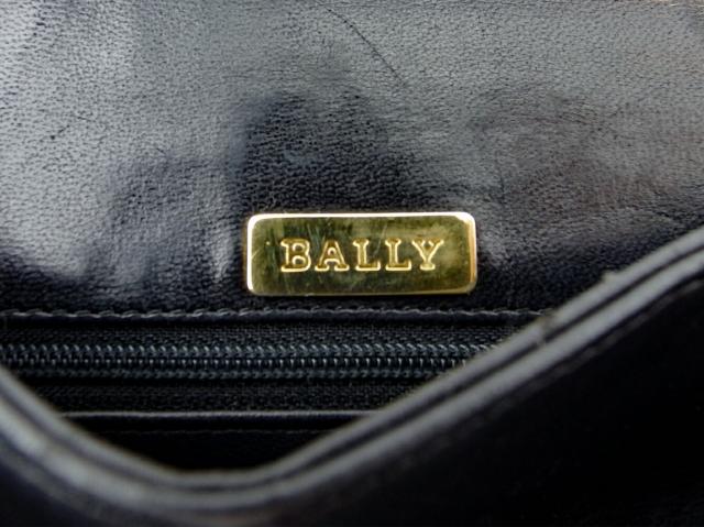 バリー BALLY ショルダーバッグキルティングステッチ 2WAY Bマーク ブラック ネイビー ゴールド レディース 中古_10