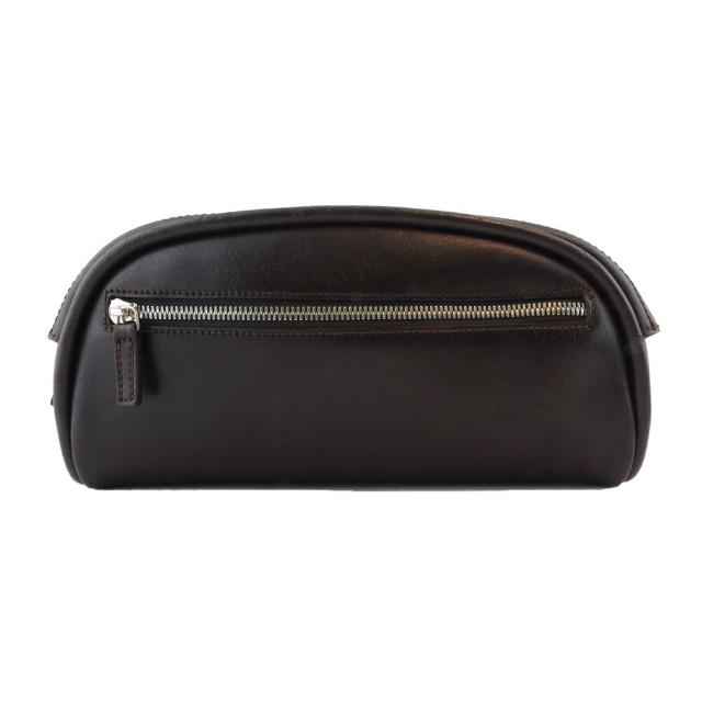 【BIGお買い物ラリー★30%OFFセール中】サルヴァトーレフェラガモ Salvatore Ferragamo クラッチバッグサイドロゴ ブラウン シルバー レディース 中古